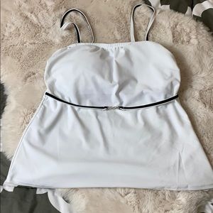 Venus White Tankini Top Size 10
